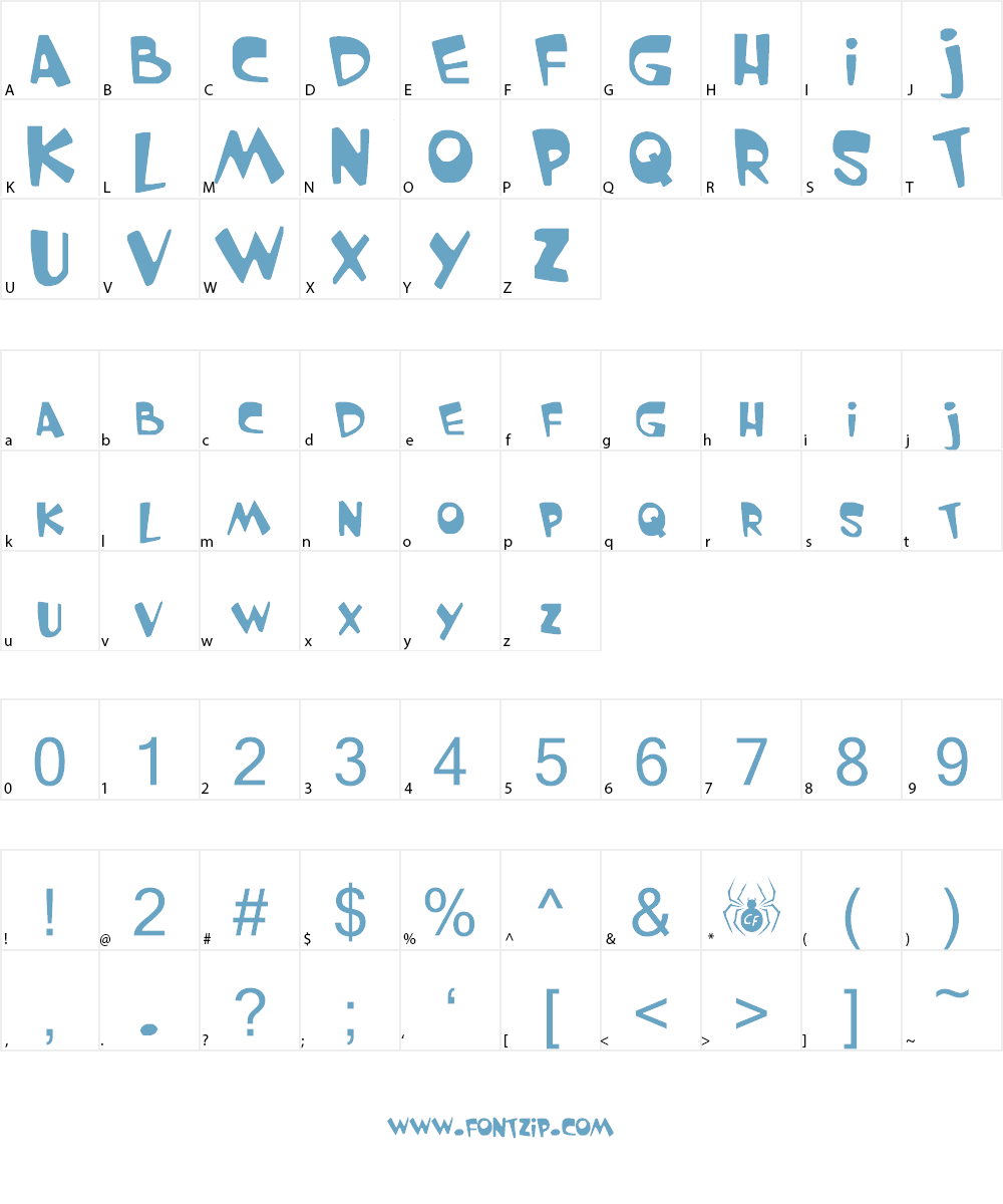 GARFIELD the CAT Font Character